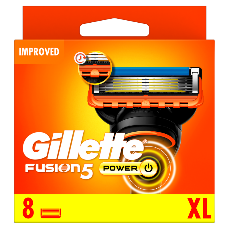 Fusion5 Power Razor Refills For Men, 8 Razor Blade Refills