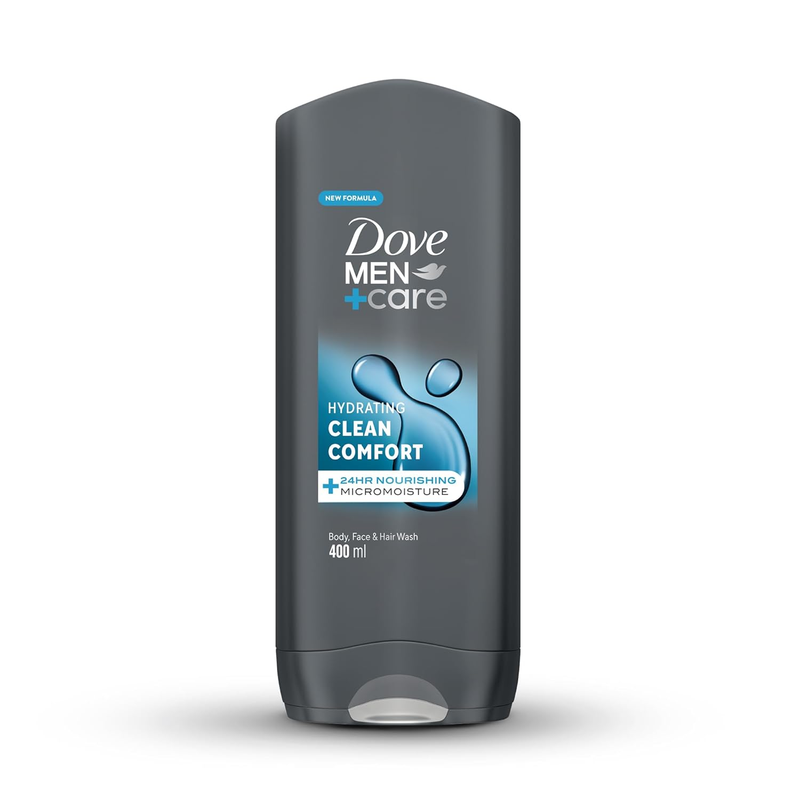 Men Clean Comfort Body & Face Wash 400ml
