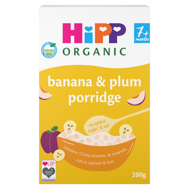 Organic Banana & Plum Porridge 7+ Months 200g
