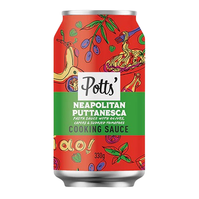Potts' Neapolitan Puttanesca Pasta Sauce In A Can 330G
