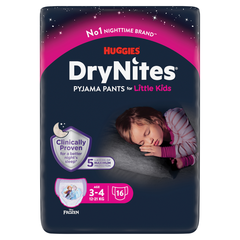 Drynites Pyjama Pants 3-4 Years 16 Pack