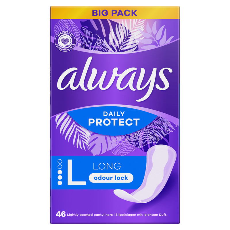 Daily Protect Long Panty Liners Odour Lock 46 Liners