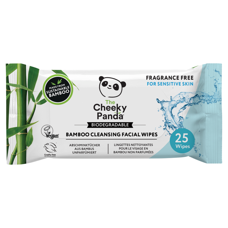 Biodegradable Bamboo Cleansing Unscented 25 Facial Wipes