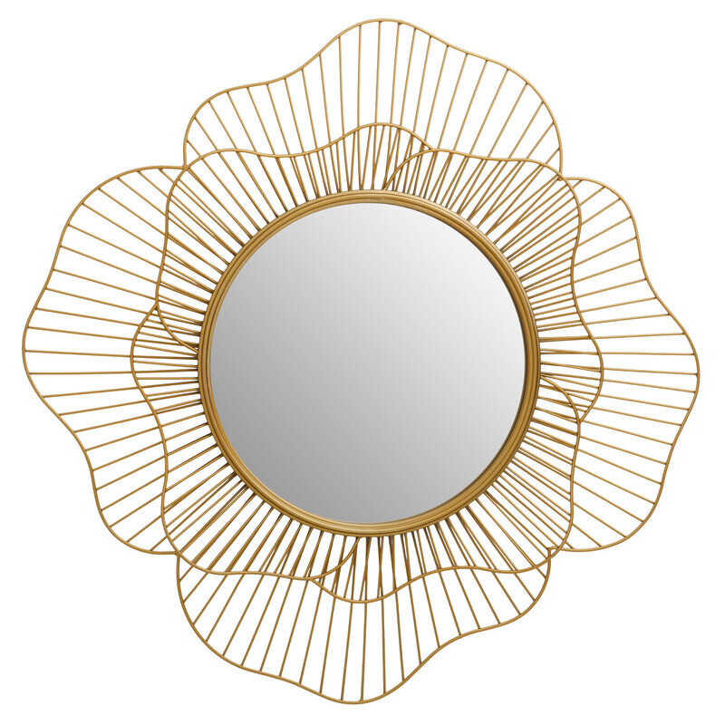 Wall Mirror Matera Flower Gold 80x80cm