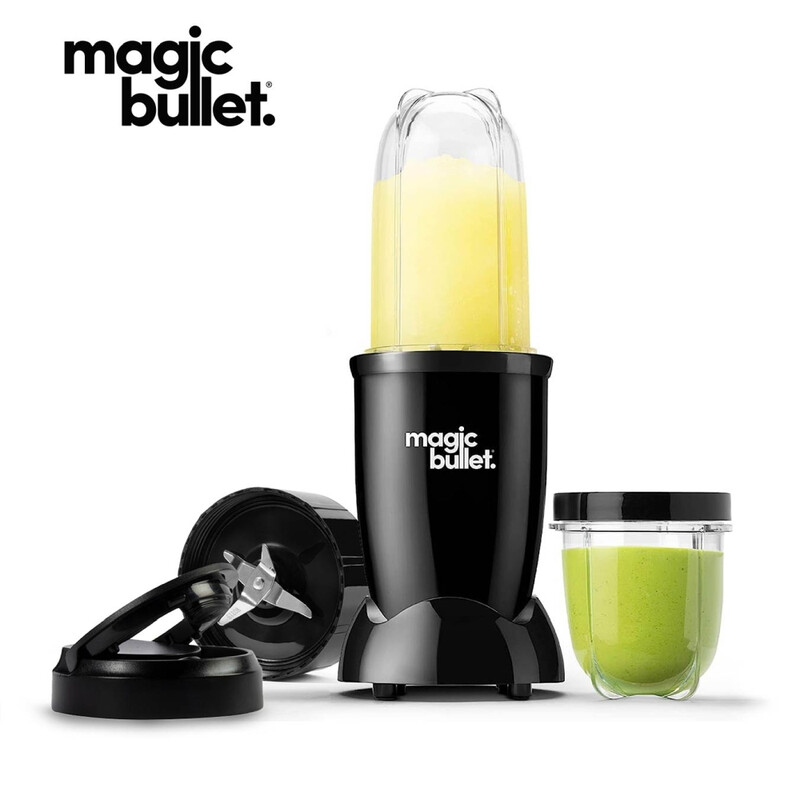 magic bullet Deluxe - 7pc Set, Black, 10,000 RPM, Resealable Lid