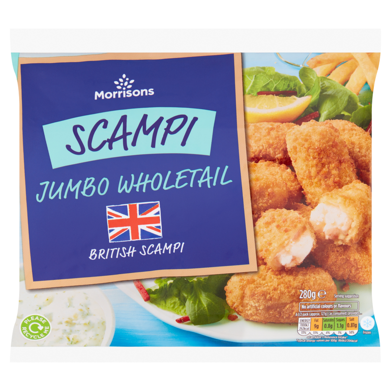 Jumbo Wholetail Breaded Scampi 280g