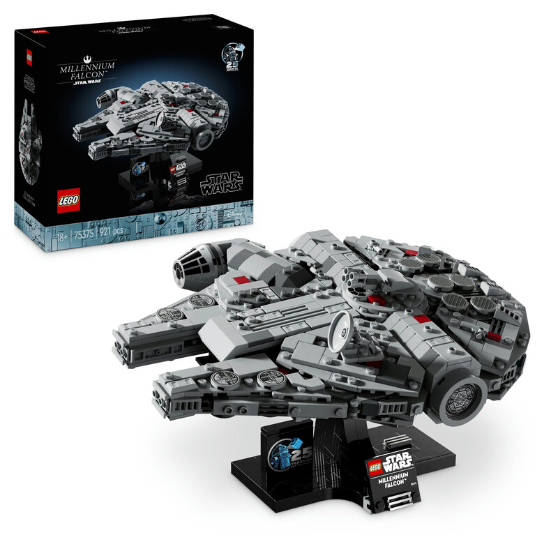Star Wars 75375 Millennium Falcon 25th Anniversary Model Set for Adults