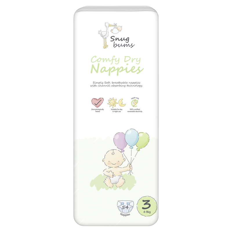 Snug Bums Nappies Size 3 Pack 54