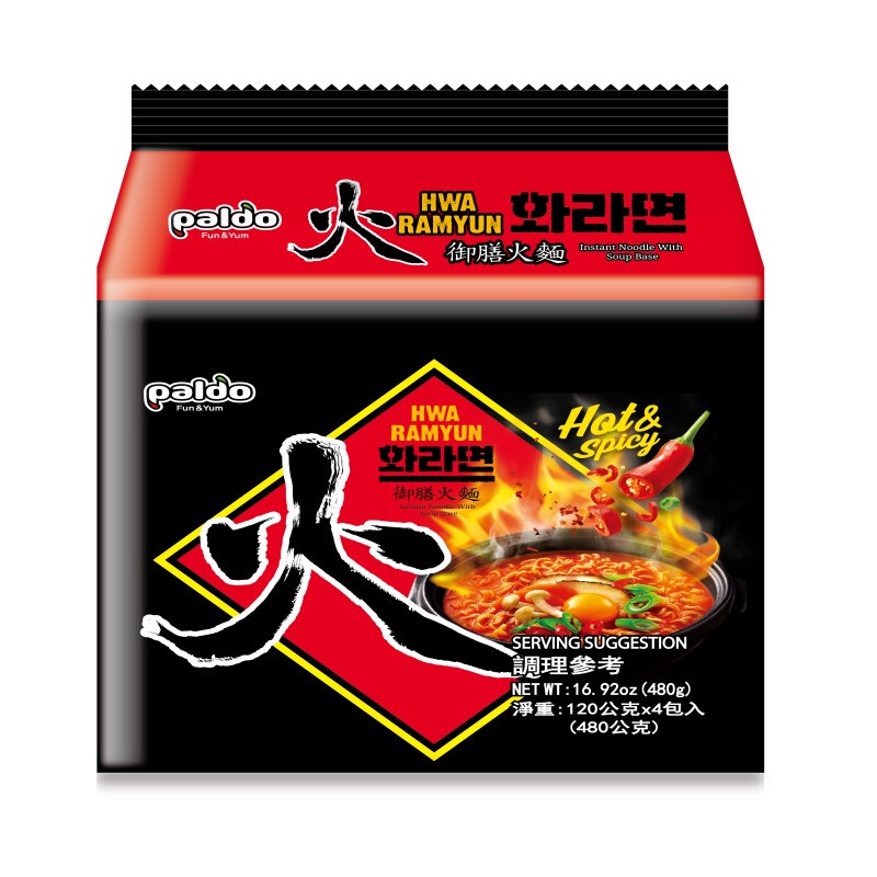 Hwaramen 120g (5 pack) 八道火辣面 120g (5 连包)