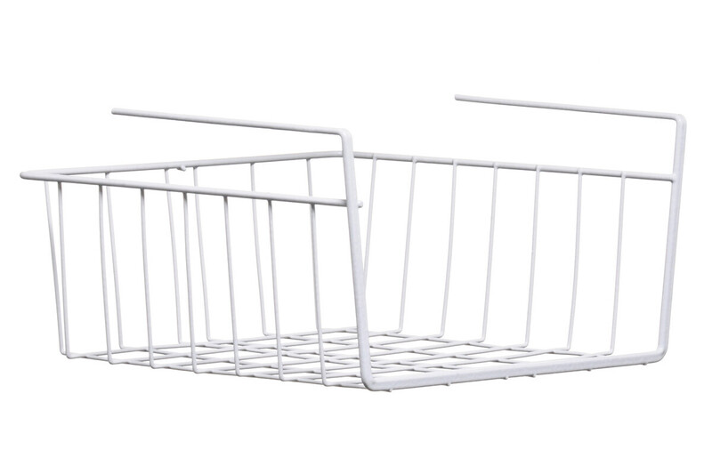 White Under Shelf Small Storage Basket