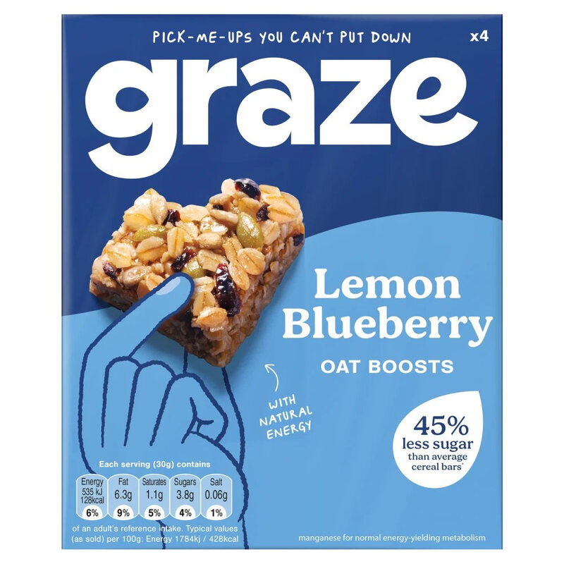 Oat Boosts Lemon Blueberry 4 x 30g