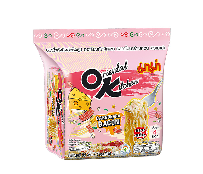 Noodles Ok Carbonara Bacon Multipack 85g*4