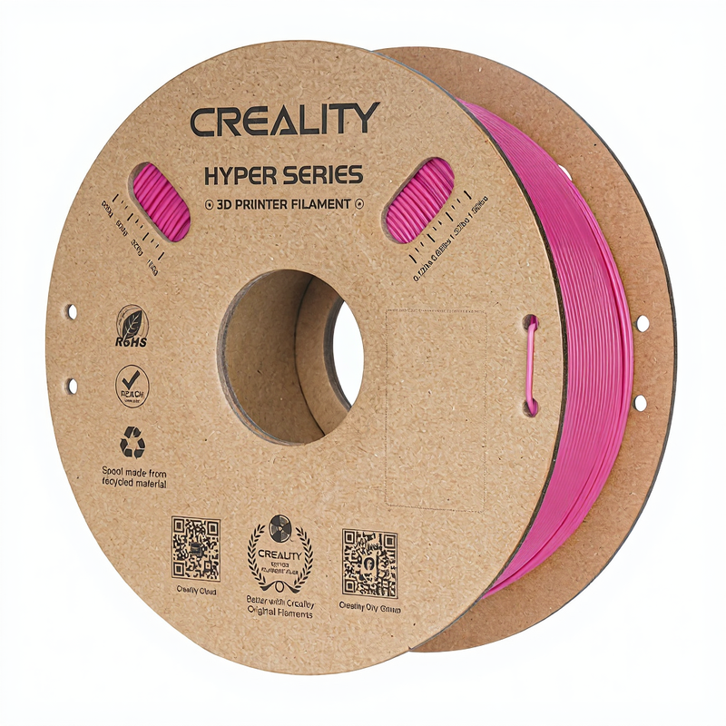 Creality Hyper PLA Aardbeirood 1 kg, Hoge snelheid 30-600 mm/s, Dimensie nauwkeurigheid +/-0,02 mm, Compatibel met de meeste FDM 3D-printers, 1 kg (2,2 lbs) spoel