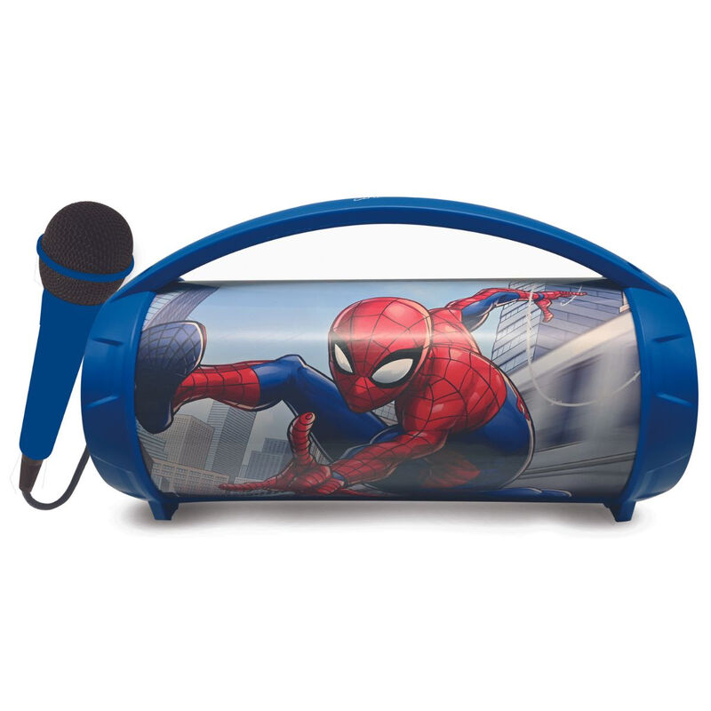 Spider-man - Wireless Light Speaker with Microphone - Blue，