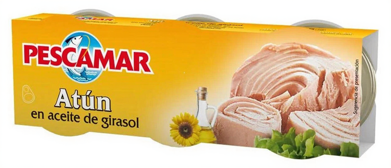 Pescamar Tonijn in zonnebloemolie 3 x 80 g