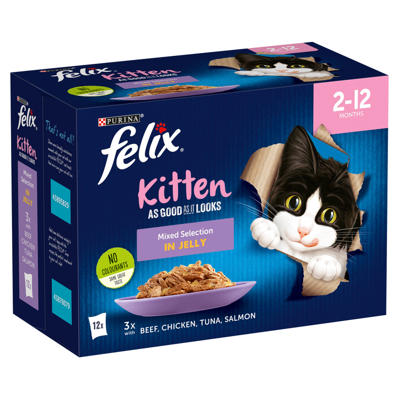 Kitten As Good As It Looks Mixed Selection in Jelly 2-12 Months 12 x 85g (1.02kg)