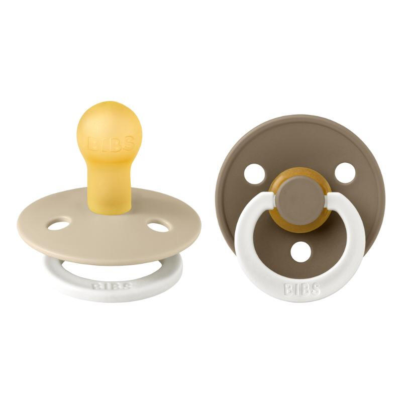 Soother Colour Latex Size 1 0+ Months 2 Pack Vanilla GLOW/Dark Oak GLOW