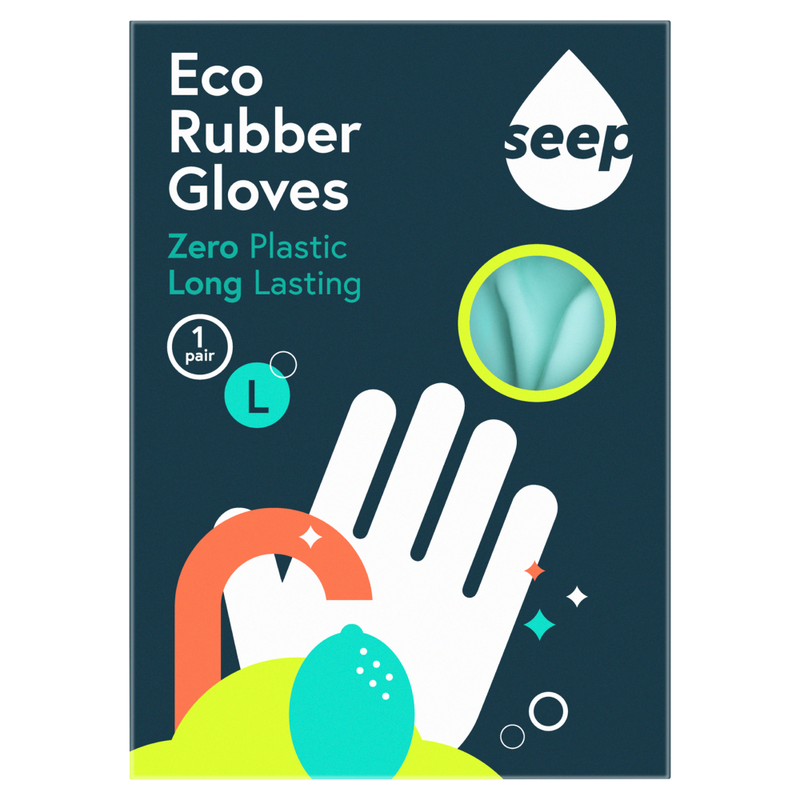 1 Pair Eco Rubber Gloves L