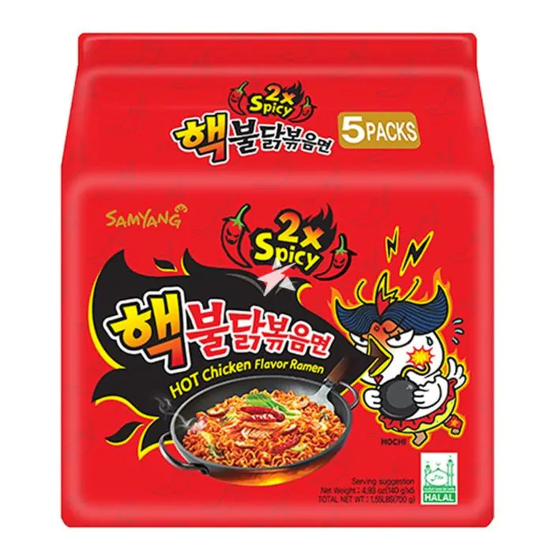 Double Spicy Hot Chicken Ramen 5 pack 140G