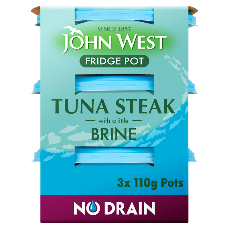 Fridge Pot No Drain Tuna Steak in Brine 3 x 110g