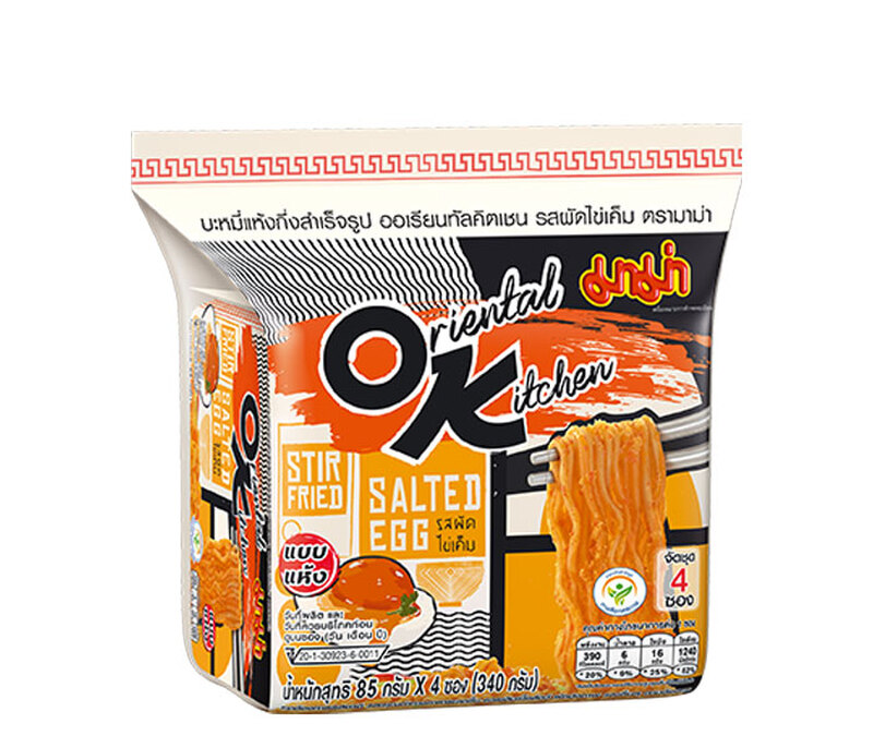 Noodles Ok Stir Fry Salted Egg Noodles Multipack 85g*4