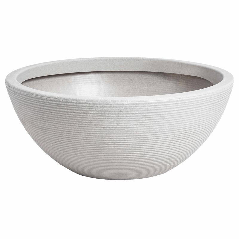 Small Valencia Bowl Planter 40x17cm-Stone