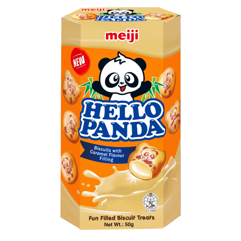 Meiji Hello Panda Biscuits With Caramel Filling 50G