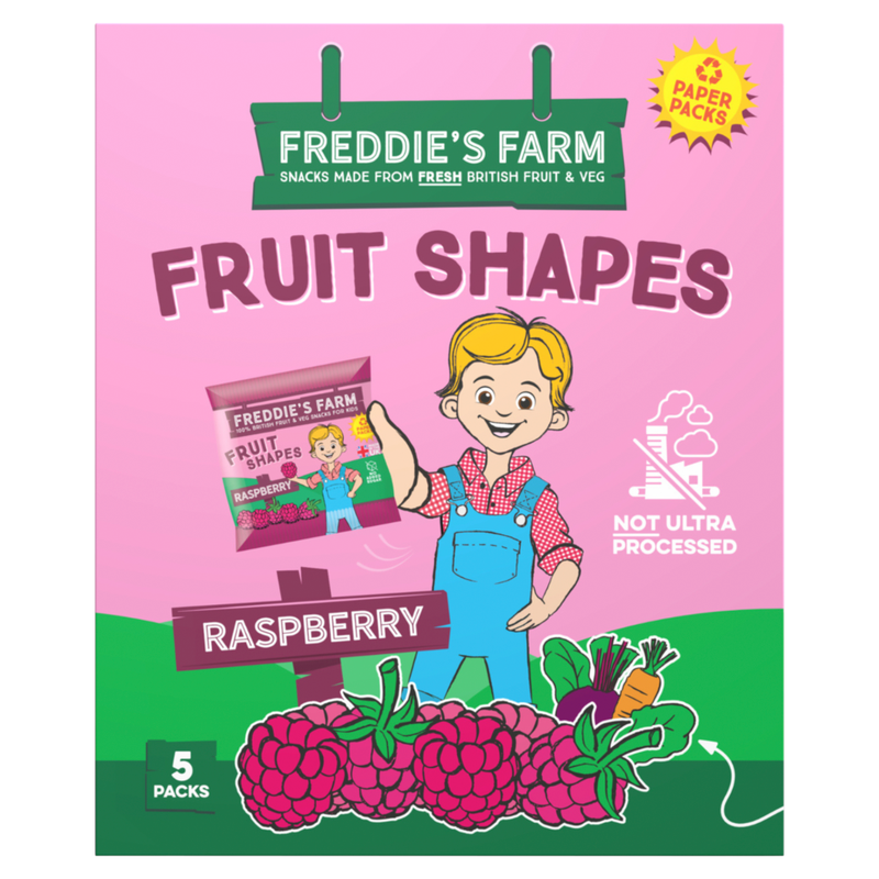 Fruit Shapes Raspberry 5 Packs 100g