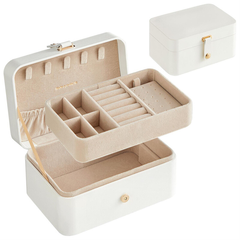 SONGMICS Jewelry Box, 16x11x8cm