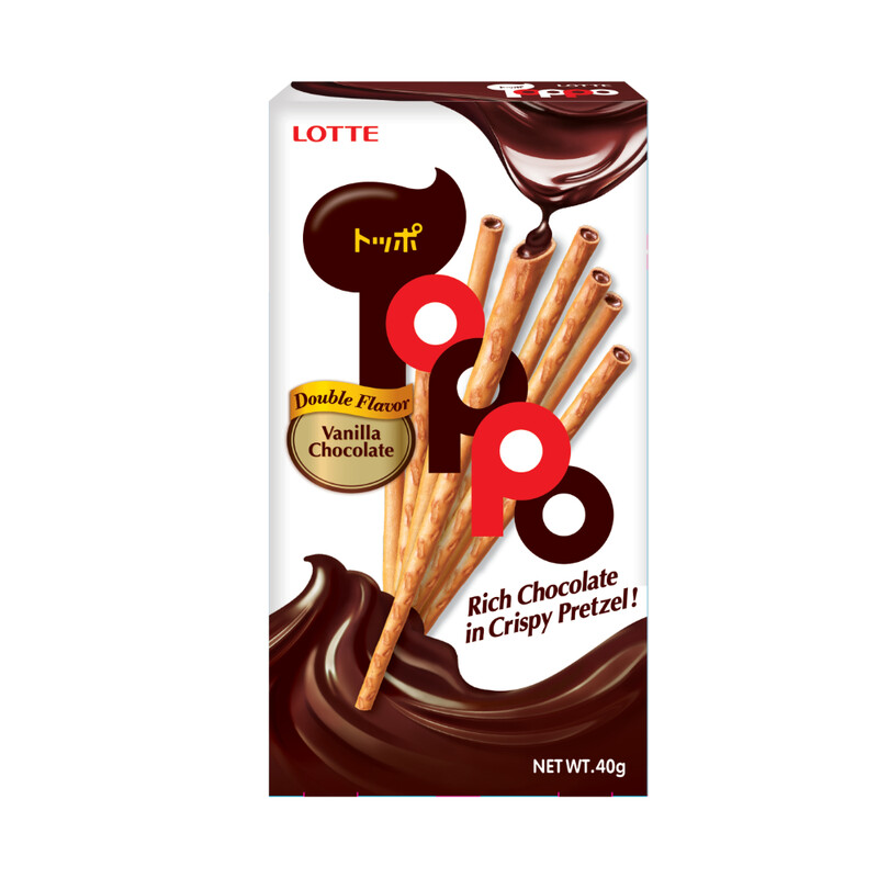 Lotte Cream Toppo Biscuit Sticks With Vanilla Filling 40G
