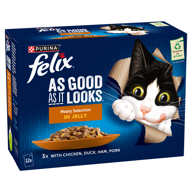 As Good As it Looks Meaty Selection in Jelly Wet Cat Food 12x85g