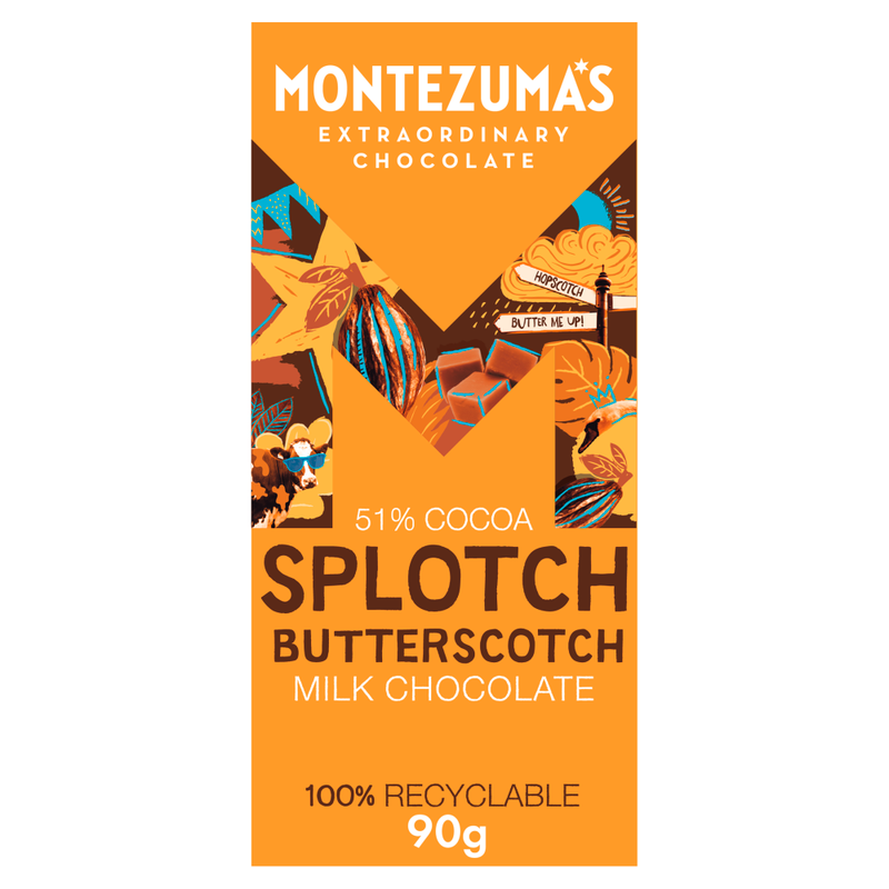 Montezuma's Splotch Milk Chocolate Bar 90G