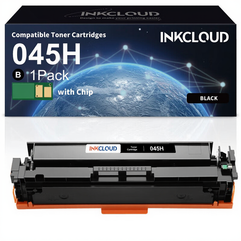 Inkcloud 045H High Yield Compatibele Tonercartridge voor Canon MF634 LBP612Cdw MF632CdwC 1 Zwart
