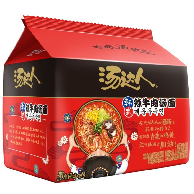 Uni-President Instant Noodle Spicy Artificial Beef Flavour Korea Style 125g*5