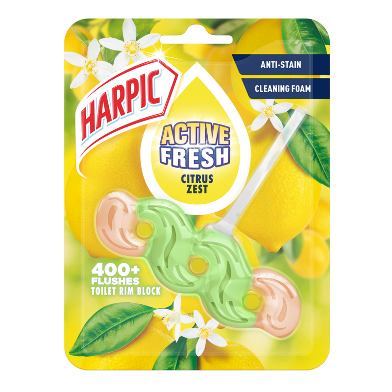 Active Fresh Citrus Zest Toilet Rim Block Single