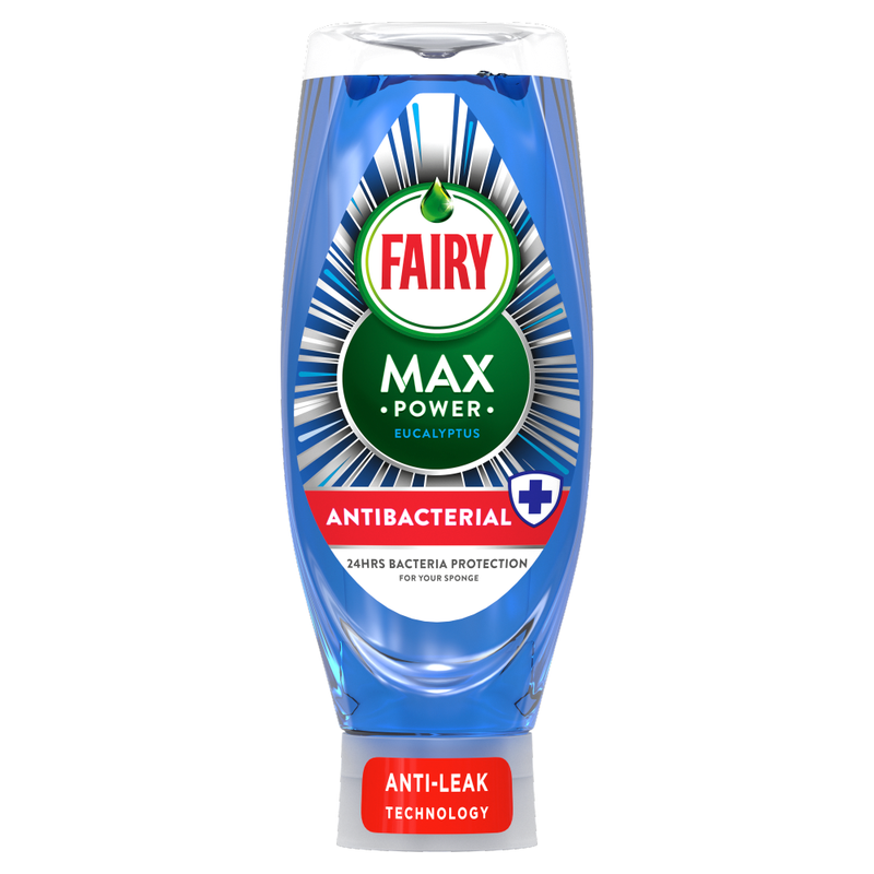 Fairy Max Power Washing Up Liquid, Antibacterial, Eucalyptus, 660Ml