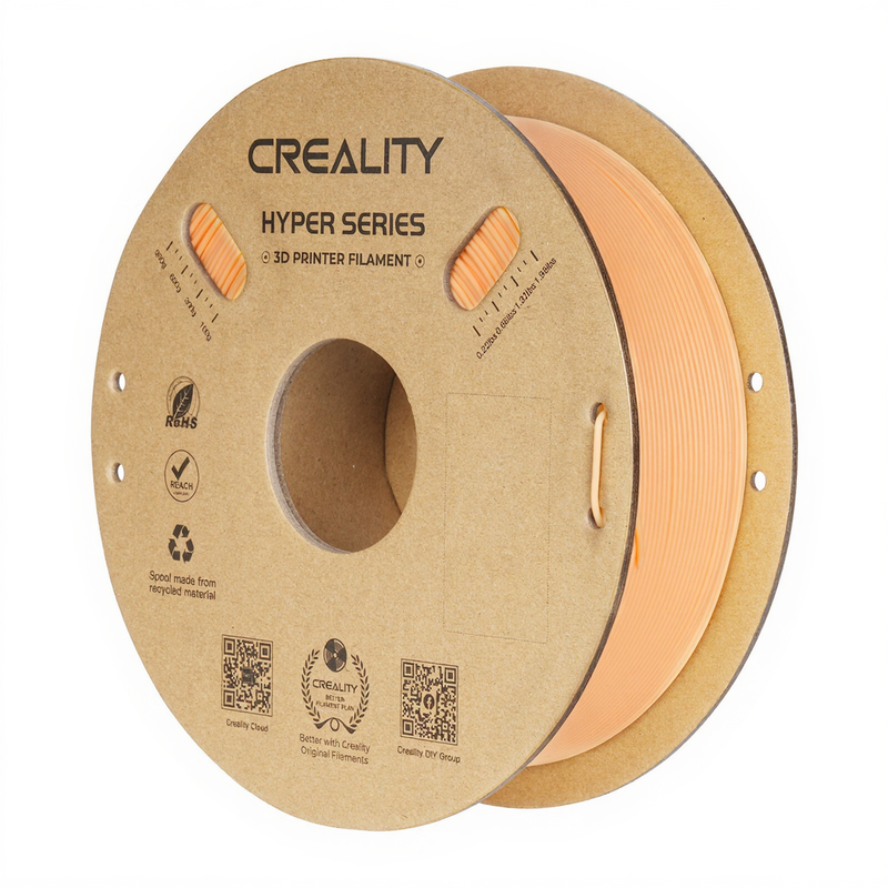 Creality Hyper PLA-filament perzikpoeder 1 kg, hoge snelheid 30-600 mm/s, maatnauwkeurigheid +/-0,02 mm, compatibel met de meeste FDM-3D-printers, spoel van 1 kg (2,2 lb)