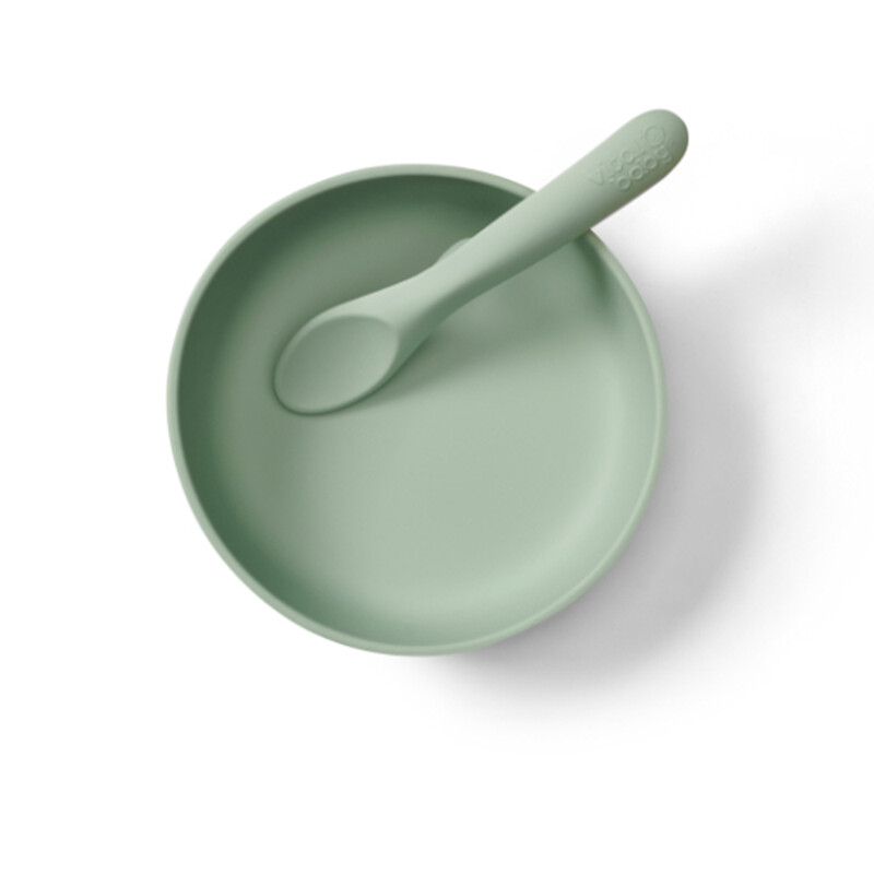 Nourish Silicone Suction Bowl Set 4+ Months Crushed Mint