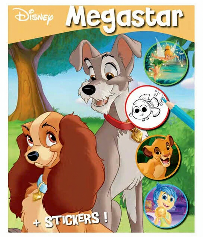 Disney Megastar Kleurboek - 128 pagina's, stickers
