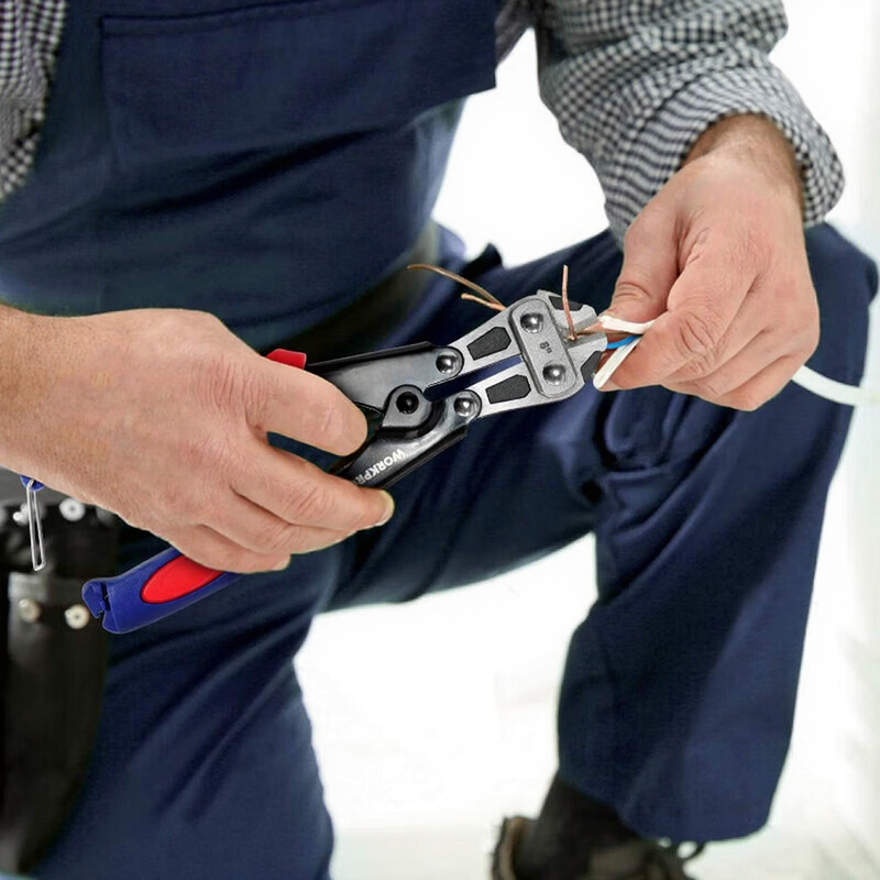 WORKPRO Mini Bolt Cutter 8-inch 210mm Chrome Vanadium Wire Rope Cutter