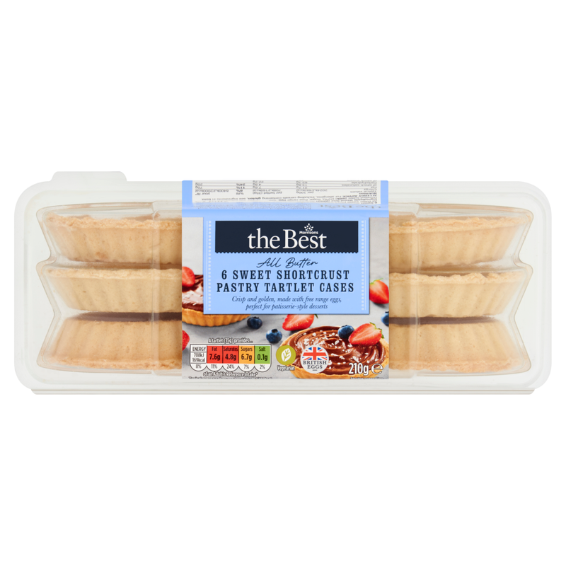 The Best All Butter Sweet Pastry Tartlets 6 Pack 210g
