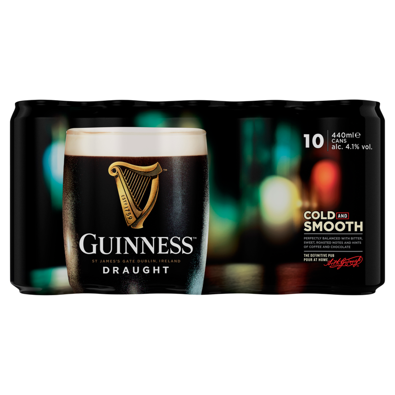 Guinness Men's Draught 10 Pack - 4.1% 10 X 440 Ml