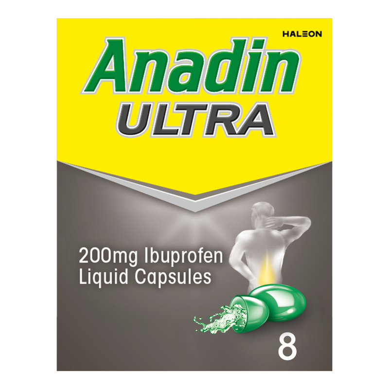 Ultra Ibuprofen Pain Relief Liquid Capsules - 8 Capsules