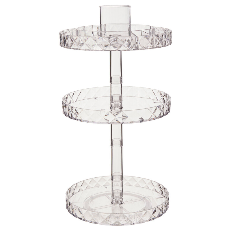 Maison By Premier Beauty Three Tier Revolving Cosmetic Organiser