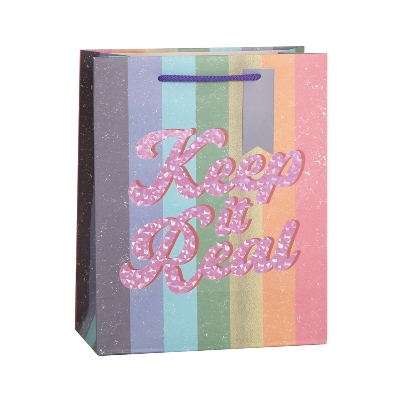 Gift Bags Rainbow Quote Assorted Medium 6pcs