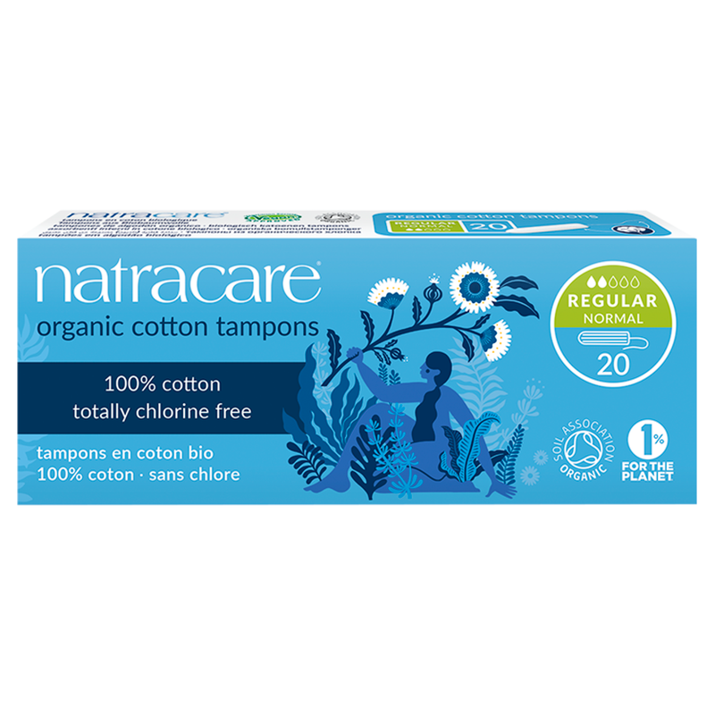 Organic Cotton Tampons Regular Normal 20 Pack