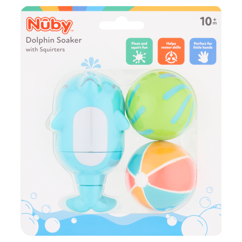 Nûby Dolphin Soaker & Squirters Baby Bath Toy 10+ Months