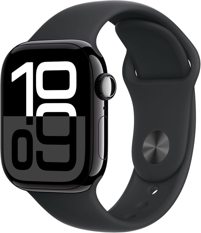 Watch Series 10 - GPS - 42mm - Jet Black Aluminium Case w/ Black Sport Band (M/L)