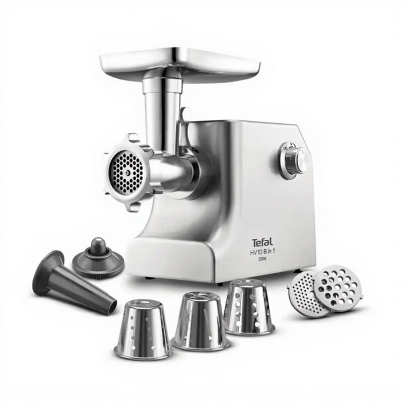 Tefal NE858D38 - vleesmolen met hoog vermogen, omkeerbaar, zilver