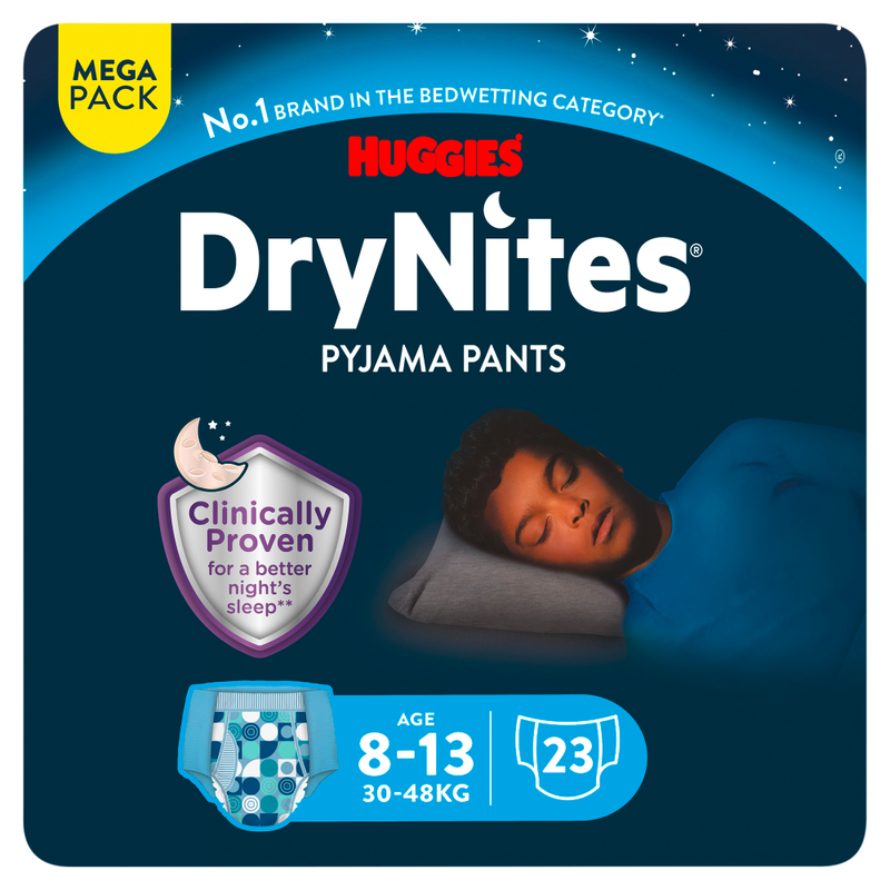 Drynites Pyjama Pants 8-13 Years Boy MEGA 23 Pack